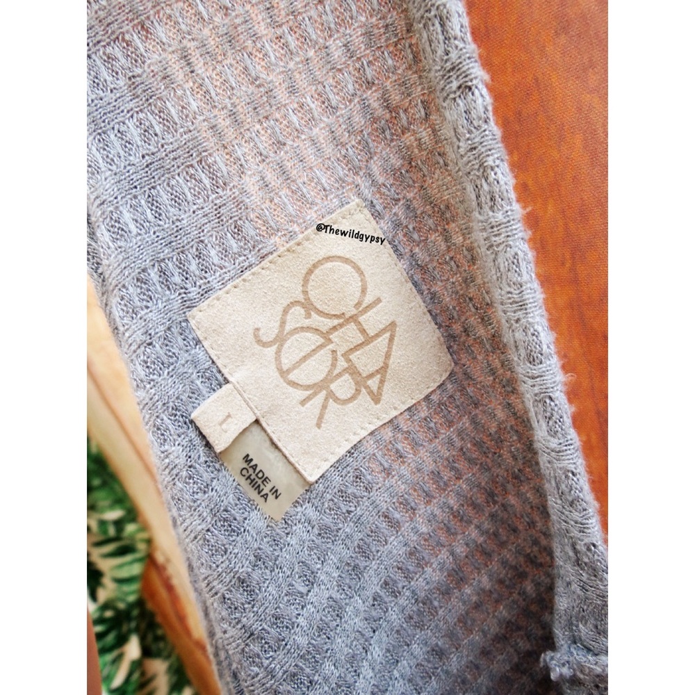 Chaser pale gray oversized thermal knit ✨ - Picture 5 of 6
